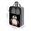 NHYDSPQ Travel Shoe Bag,Cute Penguinm Print Shoe Bag,portable Organizer Shoe Pouch Be Used for Travel And Daily Storage, style view 2