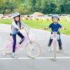 COSTWAY Kids Bike, 18 Inch Toddler Children Bike w/Kickstand, Training Wheels, Hand & Coaster Brake, Adjustable Saddle & Handlebar, Basket, Kid Bicycle for Girls Boys Aged 3-8 Years Old, Light Purple view 3