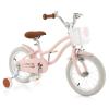 COSTWAY Kids Bike, 14 Inch Toddler Bike Children Bicycle w/Training Wheels, Hand & Coaster Brakes, Adjustable Saddle & Handlebar, Basket, Bell, Kids Bicycle for Girls Boys Aged 3-8 Years Old, Pink view 1