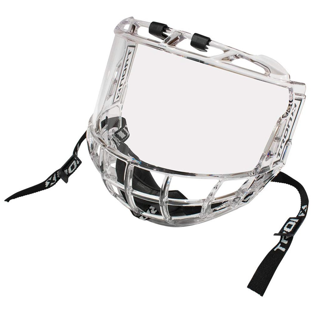 TronX S980 Senior Adult Hockey Clear Full Face Shield Visor Helmet Combo Anti-Scratch/Anti-Fog