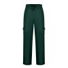 Men's Heavyweight Fleece Cargo Sweatpants Drawstring Elastic Waist Athletic Jogger Pants Baggy Workout Sport Trousers view 3