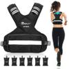 NEALFIT Weighted Vest for Women and Men, 5-10lb/11-20lb/18-30lb Adjustable Weighted Vest with Reflective Strip, Body Weight Vest for Walking, Running, Fitness, Strength Training (Black, 18-30 lbs) view 1