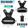 NEALFIT Weighted Vest for Women and Men, 5-10lb/11-20lb/18-30lb Adjustable Weighted Vest with Reflective Strip, Body Weight Vest for Walking, Running, Fitness, Strength Training (Black, 18-30 lbs) view 2