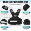 NEALFIT Weighted Vest for Women and Men, 5-10lb/11-20lb/18-30lb Adjustable Weighted Vest with Reflective Strip, Body Weight Vest for Walking, Running, Fitness, Strength Training (Black, 18-30 lbs) view 3