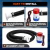 1100 GPH Boat Bilge Water Pump 12V, 1-1/8 Inch Dia Bilge Pump Plumbing Kit with 6FT Hose, 2 Clamps, Thru-Hull Fitting, Ideal for Fishing Boats, Cruisers, Runabouts, Yachts view 4