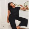 Ekouaer Lounge Sets for Women Two Piece Outfits Knit Cap Sleeve Tops Wide Leg Pleated Pants Casual Dressy Sweater Sets view 3