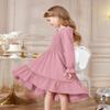 Arshiner Girls Fall Winter Dresses High Low Pink Party Formal Wedding Valentines Girl Midi Spring Smocked Dress Size 7 view 4