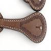 Men's Western Spur Strap Set, Tooled Leather, Dark Brown, Concho Accents, Argentina Cow Leather view 3