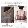Ice Silk Lace Cooling Comfort Bra, Lace Bra, Seamless Wireless Push Up Bras for Women (Black+Purple, 3XL) view 3