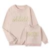 ZAXARRA Mommy and Me Matching Outfits Long Sleeve Crewneck Pullover Tops Mama Sweatshirt Mama and Mini Clothes (Beige,Baby,12-18 Months) view 1