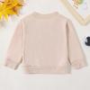 ZAXARRA Mommy and Me Matching Outfits Long Sleeve Crewneck Pullover Tops Mama Sweatshirt Mama and Mini Clothes (Beige,Baby,12-18 Months) view 3