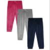 Studio 3 Girl's 3-Pack Velour Jogger Pants - Sweatpants for Girls, Fuchsia/Navy/Dk Grey, 14/16 view 1