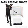 ACE HOCKEY Shooting Pad 30" x 60" with Puck Passer - Synthetic Ice Mat Hockey Puck Rebounder Included - 12.5 sqft Shoot Pad with Double Sided Passer for One Timers - Practice Hockey Shooting, Passing view 3