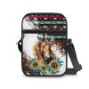 YECARYPOD Boho Sunflower Horse Crossbody Bag for Women Girls Cute Shoulder Bag Satchel Zipper Mini Messenger Bags for School Travel view 1