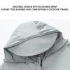 amaon Essential Men UPF 50 Light Jacket Zip Up Hoodie Breathable Long Sleeve SPF Fishing Hiking UV Sun Shirts Sun Protection Clothing Gray view 3