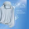 amaon Essential Men UPF 50 Light Jacket Zip Up Hoodie Breathable Long Sleeve SPF Fishing Hiking UV Sun Shirts Sun Protection Clothing Gray view 4