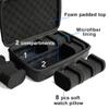 AUKURA 8 slots Watch Case, hard watch storage case, hard watch box, padded case for watch display and organization view 2