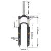24 Inch Bike Suspension Fork Straight Tube 1-1/8" Aluminum Alloy Mechanical Fork Shoulder Control 100mm Disc Brake Bicycle Accessories view 2