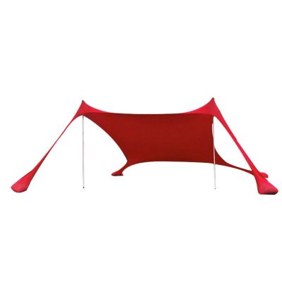 Busaiu Beach Shade Canopy, Sun Shade Shelter Tent, for Beaches Picnic Tents for Outdoors Beach Tent Sun Shelter Beach Awning(Red,300x300x200cm)