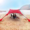 Busaiu Beach Shade Canopy, Sun Shade Shelter Tent, for Beaches Picnic Tents for Outdoors Beach Tent Sun Shelter Beach Awning(Red,300x300x200cm) view 2
