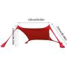 Busaiu Beach Shade Canopy, Sun Shade Shelter Tent, for Beaches Picnic Tents for Outdoors Beach Tent Sun Shelter Beach Awning(Red,300x300x200cm) view 4