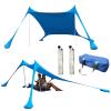 Busaiu Beach Tent, Sun Protection Awning, Beach Shelter, Portable Sun Canopy Shade Tent, Outdoor UV Resistant Patio Beach Tent with Carrying Travel Bag(Blue,300x300x200cm) view 2