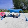 Busaiu Beach Tent, Sun Protection Awning, Beach Shelter, Portable Sun Canopy Shade Tent, Outdoor UV Resistant Patio Beach Tent with Carrying Travel Bag(Blue,300x300x200cm) view 3