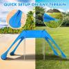 Busaiu Beach Tent, Sun Protection Awning, Beach Shelter, Portable Sun Canopy Shade Tent, Outdoor UV Resistant Patio Beach Tent with Carrying Travel Bag(Blue,300x300x200cm) view 4