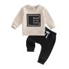 LIOMENGZI Toddler Baby Boy Fall Winter Clothes Outfits Mamas Boy Sweatshirt Pants Set Infant Clothes 6 12 18 24 Months 2T view 1