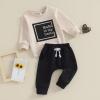 LIOMENGZI Toddler Baby Boy Fall Winter Clothes Outfits Mamas Boy Sweatshirt Pants Set Infant Clothes 6 12 18 24 Months 2T view 3