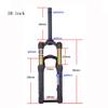 20/24 Inch Mountain Bike Air Shock Suspension Fork Rebound Adjust Manual Lockout/Remote Lockout 80mm/110mm Travel 1-1/8" Straight Steerer Disc Brake Thru Axle 100mm*15mm view 2