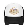 Byoblu Coat of Arms of Australia Trucker Hat - Mesh Baseball Snapback Cap for Men Or Women Outdoors Black view 2