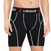 Cabasse Youth Padded Elite Sliding Shorts with Cup Pocket, Boys Slider Shorts for Baseball & Football (Small, Black/White) view 2