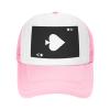 Ace of Spades Poker Trucker Hat - Mesh Baseball Snapback Cap for Men Or Women Outdoors Pink view 2