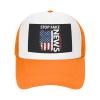 Byoblu Defund The Media Fake News Trucker Hat - Mesh Baseball Snapback Cap for Men Or Women Outdoors Orange view 2