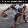 SUJAYU 2 Pack Basketball Knee Pads Sleeves, Honeycomb Anti Collision Knee Pads Leg Compression Sleeves, Outdoor Sports Sleeves for Skating Wrestling Soccer Football Volleyball (Black, Large) view 2