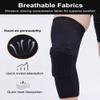 SUJAYU 2 Pack Basketball Knee Pads Sleeves, Honeycomb Anti Collision Knee Pads Leg Compression Sleeves, Outdoor Sports Sleeves for Skating Wrestling Soccer Football Volleyball (Black, Large) view 4