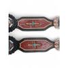 MOUSM Western Women Spur Strap Set with Turquoise Stone and Engraved Leaves Inlay view 3