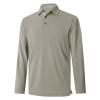 M MAELREG Mens Pique Polo Shirt Long Sleeve Performance Moisture Wicking Quick Dry Sports Solid Golf Shirts for Men view 1