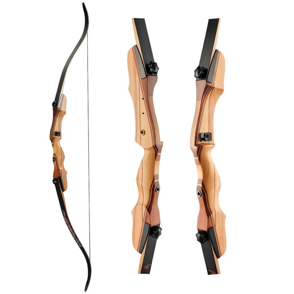 Motion Zeus Standard Target Archery for Adult & Youth Beginner, 62 Inch Wooden Takedown Recurve Bow for Training,Hunting, Practice & Competition20-50lbs (45LB, Right Hand)