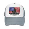 911 343 Fallen Firefighters Remembrance Trucker Hat - Mesh Baseball Snapback Cap for Men Or Women Outdoors Gray view 2