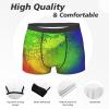 Juiimr Glow in Dark Splatter Neon Men's Underwear Boxer Briefs Soft Stretch Underpants Trunks for Gift Large, Black view 4