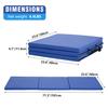 3 Pannel Folding Exercise Mat, Gymnastics Mat Wrestling Mat, Gym Mat with Carrying Handles for MMA Yoga Stretching Gymnastics and Home Gym,Blue view 2
