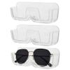 CUCUFA 3Pcs Sunglasses Organizer Wall Mounted Sunglasses Holder Clear Acrylic Glasses Storage No Drilling Space Saving Eyeglasses Glasses Holder for Office, Bedroom, Sunglasses Storage