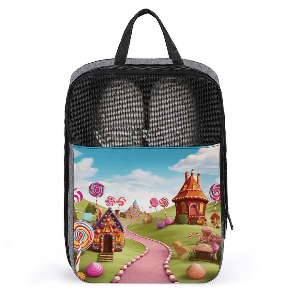 Travel Shoe Bag,Candy Land Print Shoe Bag,portable Organizer Shoe Pouch Be Used for Travel And Daily Storage