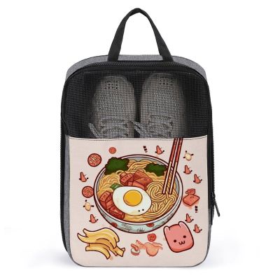 Travel Shoe Bag,Delicious Sweet Ramen Print Shoe Bag,portable Organizer Shoe Pouch Be Used for Travel And Daily Storage