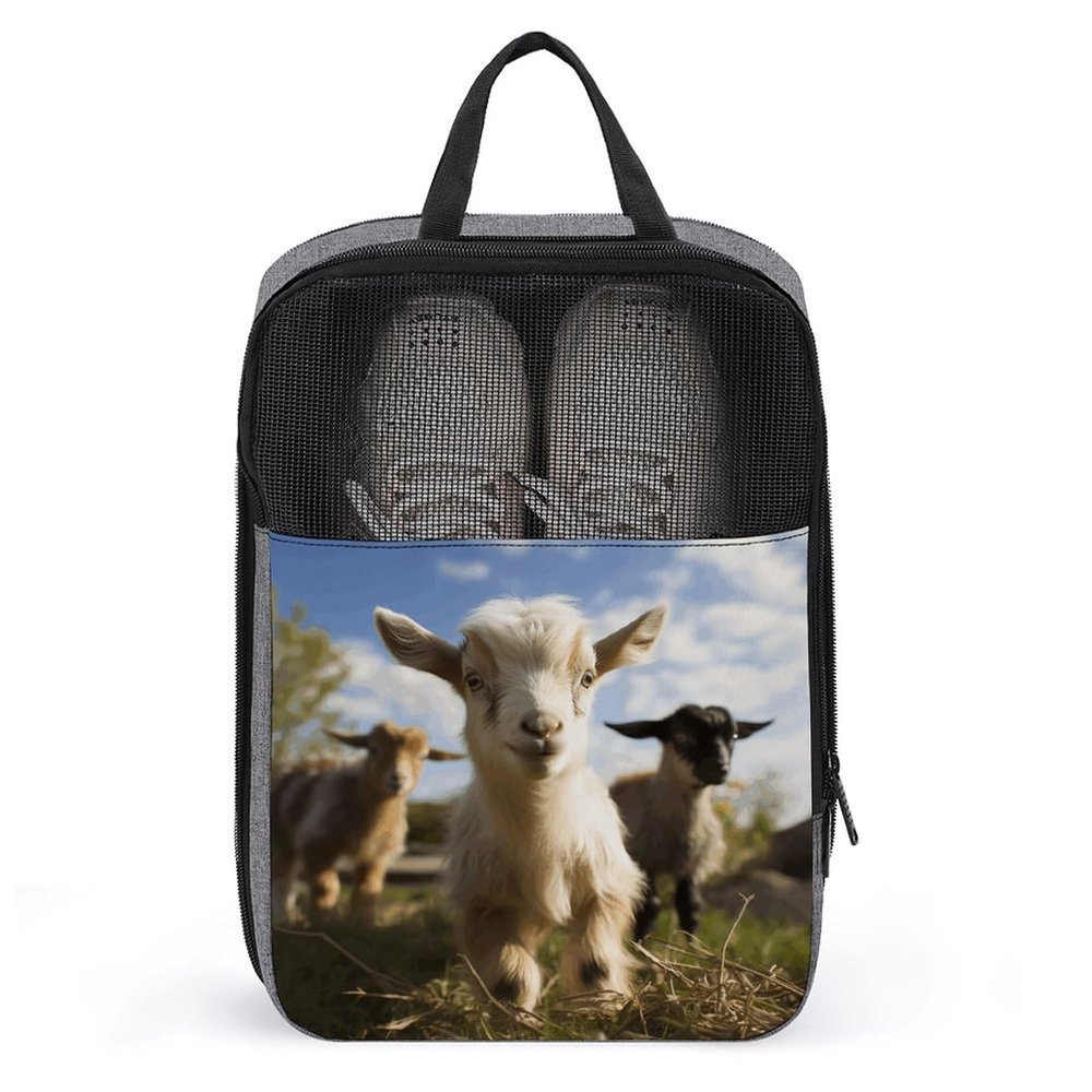 Travel Shoe Bag,Cute Goat Print Shoe Bag,portable Organizer Shoe Pouch Be Used for Travel And Daily Storage