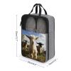 Travel Shoe Bag,Cute Goat Print Shoe Bag,portable Organizer Shoe Pouch Be Used for Travel And Daily Storage view 2