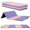 4 Pannel Folding Exercise Mat, PU Leather Gymnastics Mat Wrestling Mat Tumbling Mat, Gym Mat with Carrying Handles for MMA Yoga Stretching Gymnastics and Home Gym,CM view 1