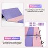 4 Pannel Folding Exercise Mat, PU Leather Gymnastics Mat Wrestling Mat Tumbling Mat, Gym Mat with Carrying Handles for MMA Yoga Stretching Gymnastics and Home Gym,CM view 3